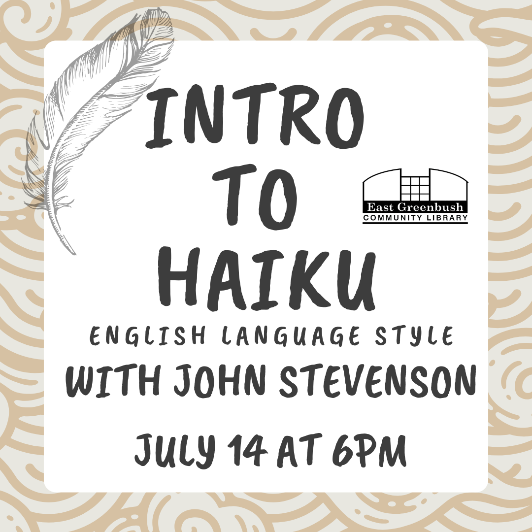 Intro to Haiku English Style Mon. 7/14 at 6 p.m., register